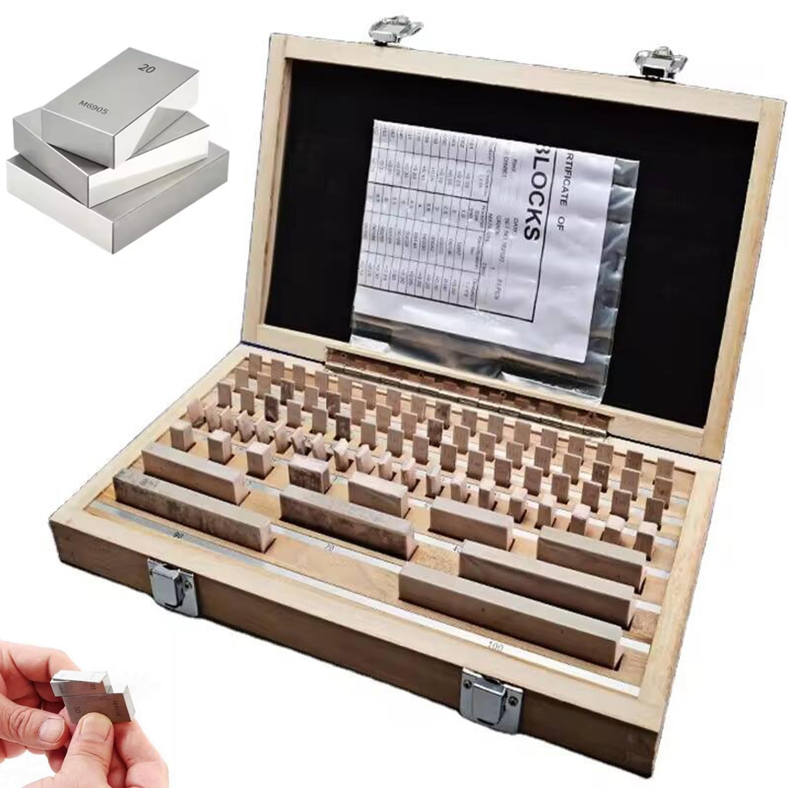 Bloc de jauge métrique 38PCS anti-usure pour calibration de pied à coulisse