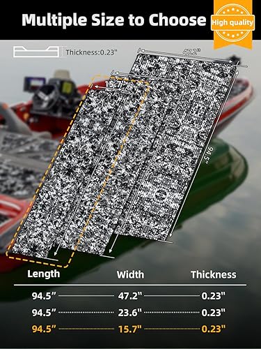 Miniatura 6 de FOCEAN Suelo de lancha de espuma EVA para lancha, cubierta de lancha, suelo marino de camuflaje autoadhesivo para barcos, yate, kayak, caravana,