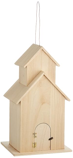 Foto 2 de 3 de Rayher 6178300 Saint Tropez - Caja de Madera para pájaros pequeños (22 x 19 x 39 cm), diseño de pájaros
