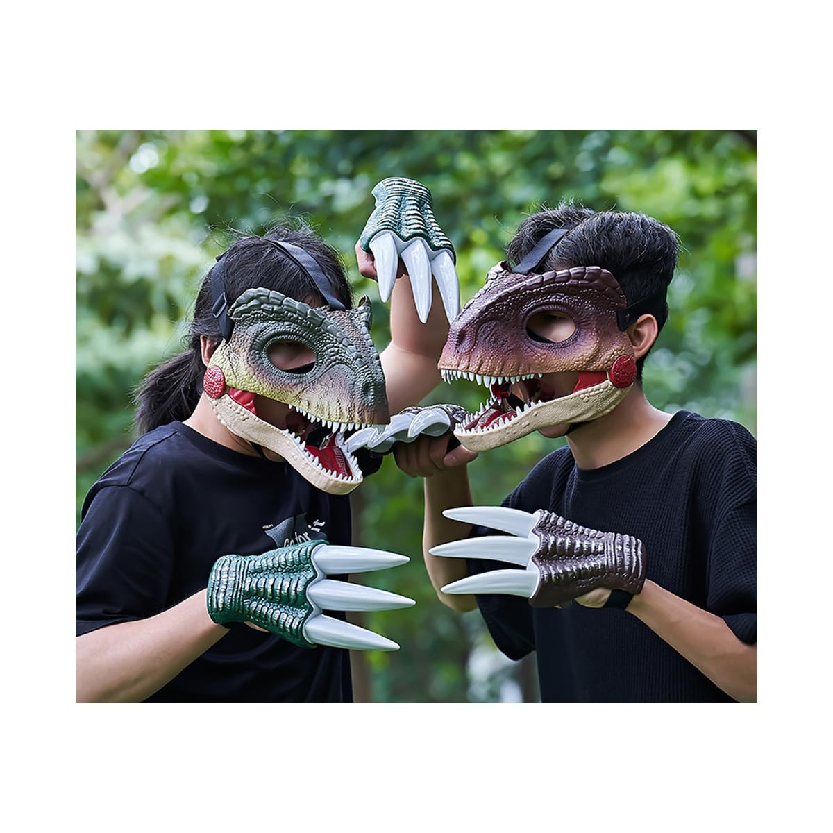 Giocattoli artiglio dinosauro, un paio di guanti artiglio Velociraptor, può essere utilizzato come gioco di ruolo, accessori per feste, regali per bambini oltre 6 anni e adulti