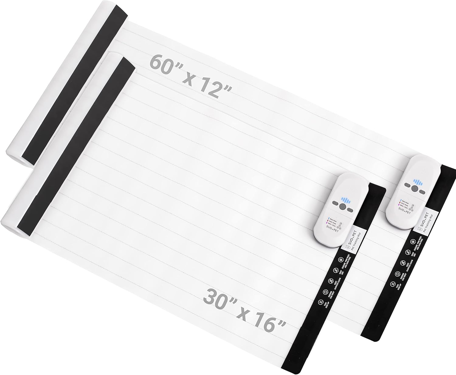 SVD.PET Pet Training Mat [2-PACK], 60"X12" + 30"x16", Electronic Repellent Mat for Dogs & Cats, 3 Training Modes, 5 Levels, Auto Power Off, Keep Dog Off Couch