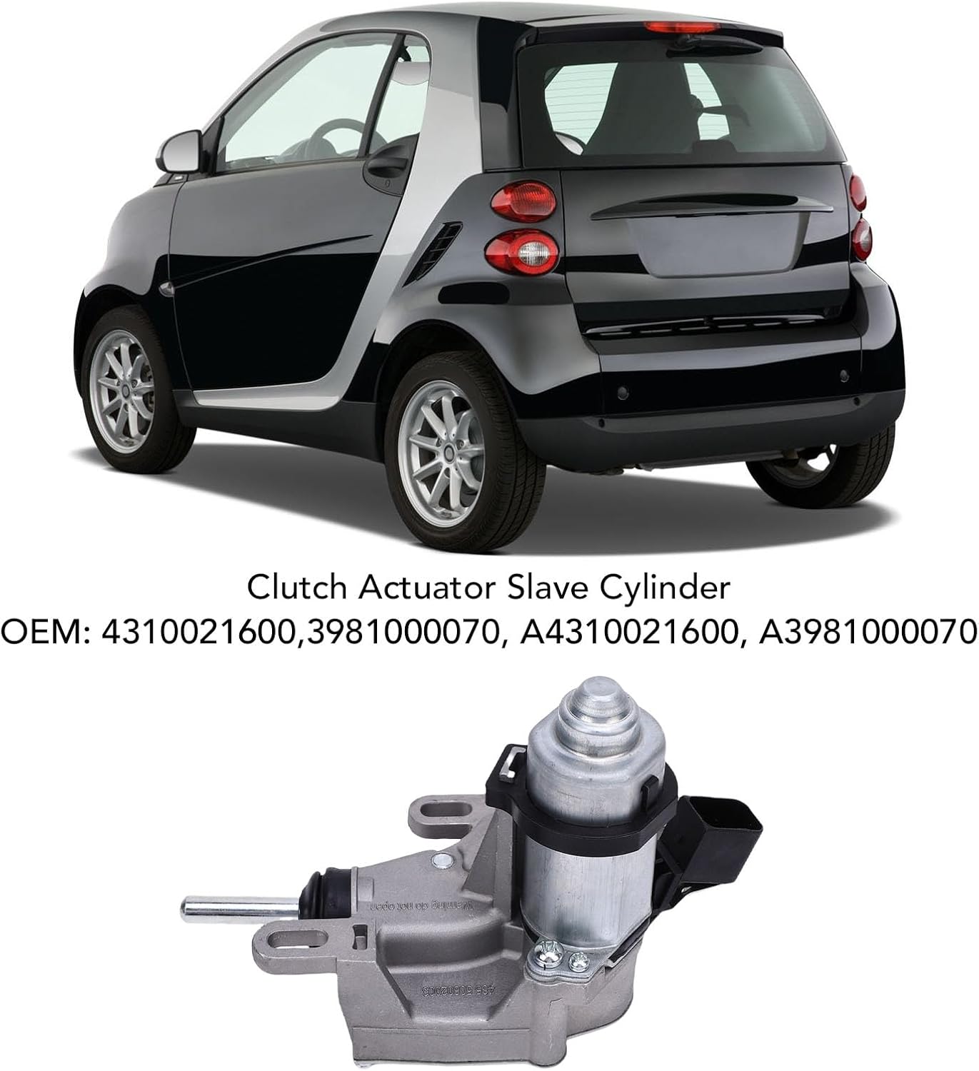 Cylinder Clutch Actuator Replacement, Clutch Actuator Slave Cylinder 3981000070 High Strength Slave Actuatoring Replacement for Smart Fortwo City Coupe