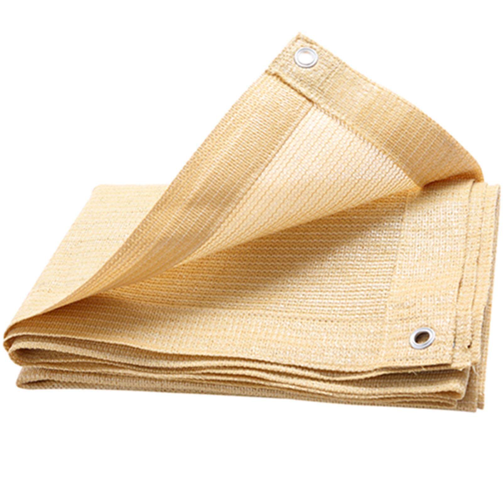 Voile d'ombrage beige en HDPE respirant pour jardin et patio