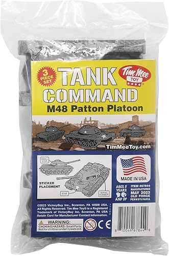 Miniatura 29 de TimMee - Tanques de juguete para hombres de plástico del ejército - Negro WW2 3pc - Hecho en Estados Unidos Negro,Bronceado del desi,Gris,Verde