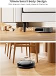 Lefant M210 Pro+ Robot Vacuum Cleaner, 6000Pa Suction, 200 Mins Runtime, PreciSense Obstacle Avoidance, Self-Charging, Slim & Quiet, WiFi/App/Alexa, Pet Hair & Hard Floors, Grey