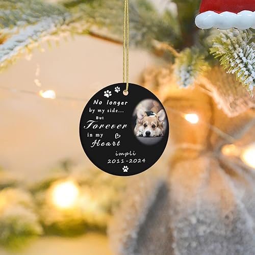 Miniatura 6 de Regalos conmemorativos personalizados para perros por pérdida de perro, adorno de corazón personalizado por pérdida de mascotas, adorno de cerámica