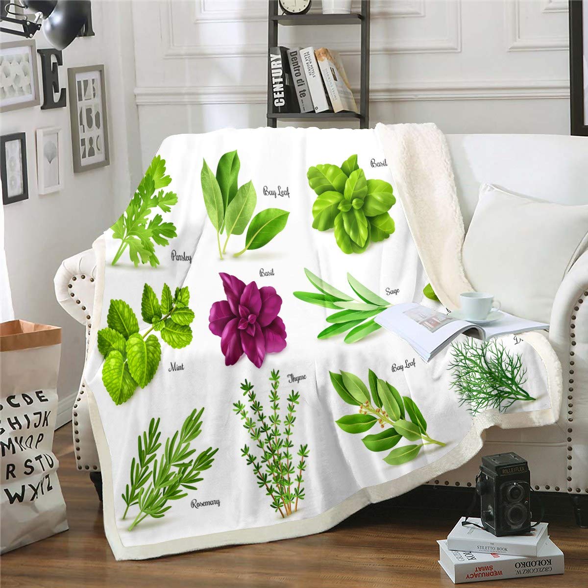 Celebright, Coperta natalizia in pile Sherpa, grande (130 x 180 cm), in soffice microfibra, per letto, divano e poltrona, morbida e calda per