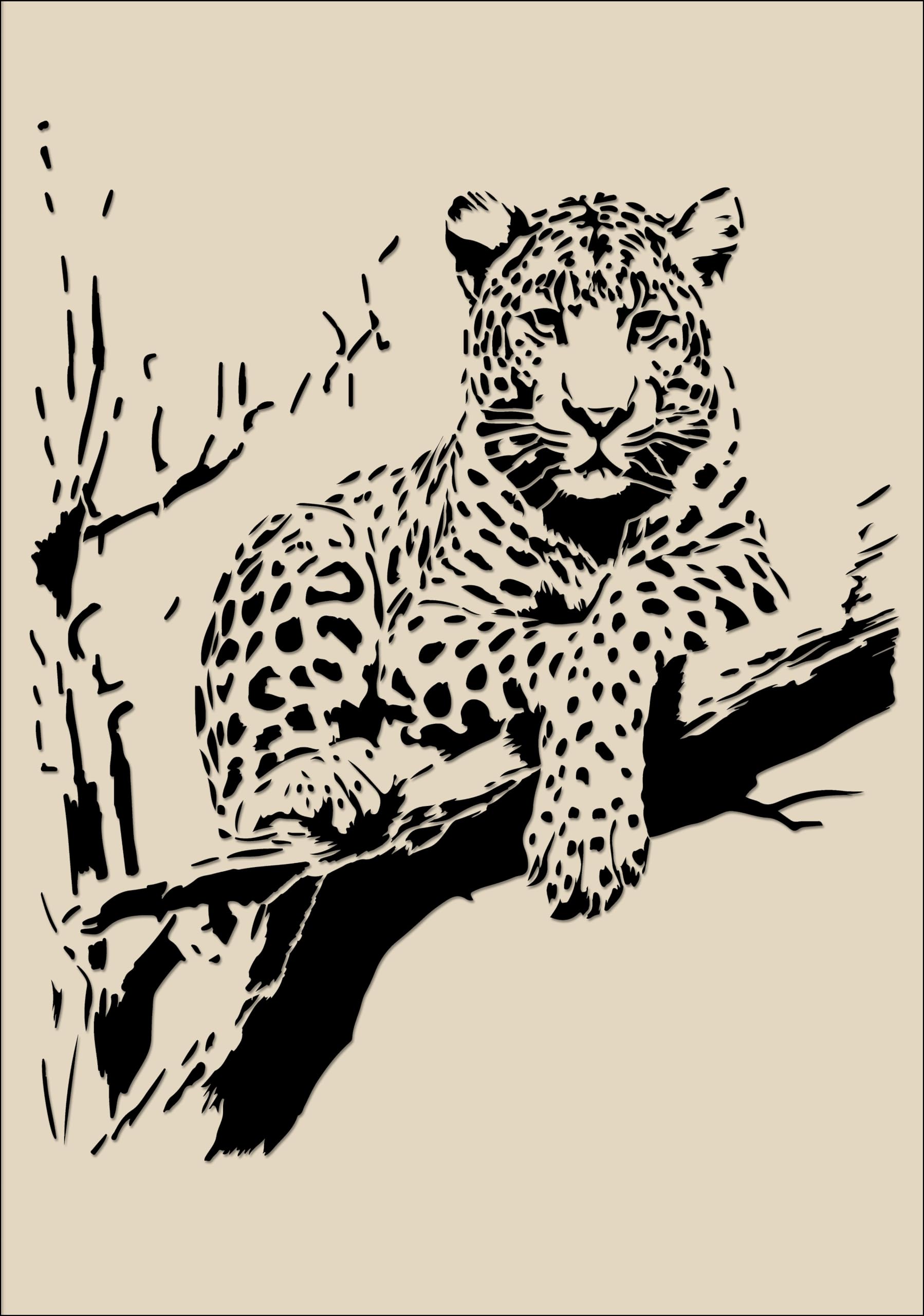 CrafTreat Herbruikbare Cheetah-afdruksjablonen voor het schilderen op hout, muren en tegels - Cheetah Skin - 3x12 Inch - DIY kunst- en ambachtelijke stencils - Cheetah-stencil make-uppatroon