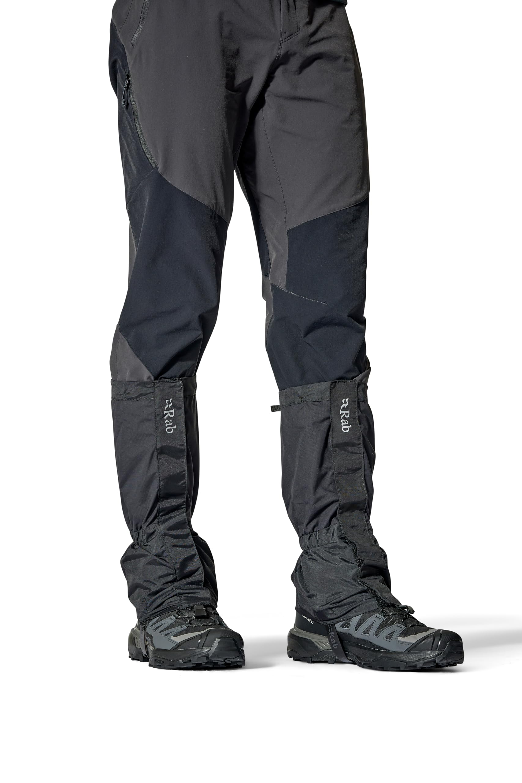 Rab Guêtre Trek pour homme – Guêtre imperméable pour la randonnée et l'alpinisme – Noir – Medium