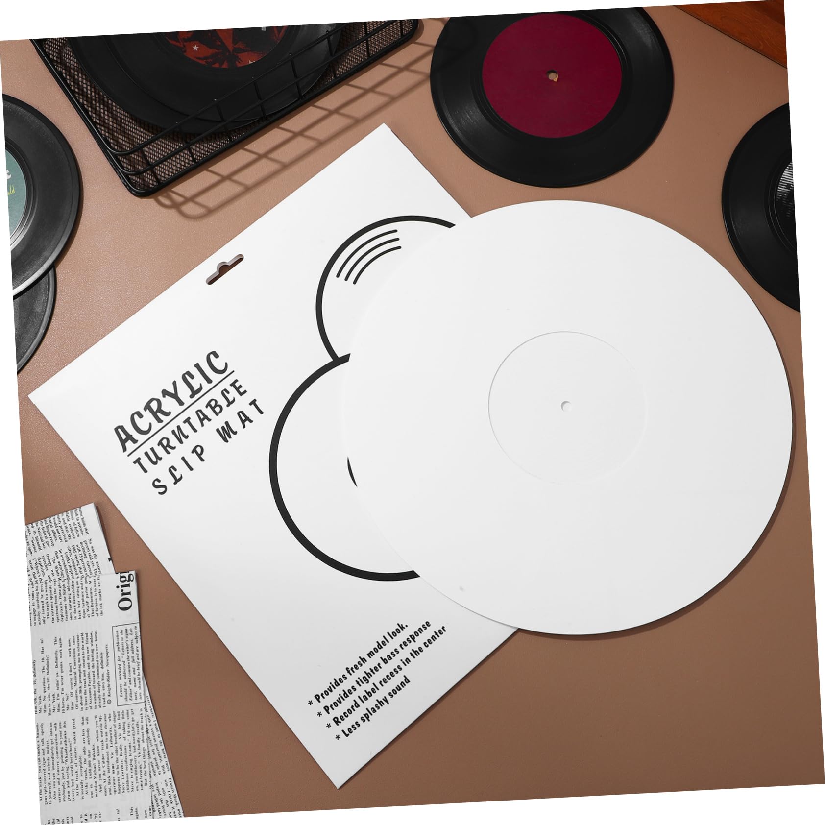 ifundom Tappetino Per Giradischi in Acrilico Da 12'' Tappetino Per Lettore Di Vinile Cuscinetto Protettivo Per Design Semplice Qualità Del Suono