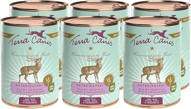 Terra Canis Wild, Kartoffel, Apfel & Preiselbeere - Getreidefreies Nassfutter, 6x400g I Premium Hundefutter in 100% Lebensmittelqualität Aller Rohstoffe I Reichhaltig, gesund & glutenfrei product image