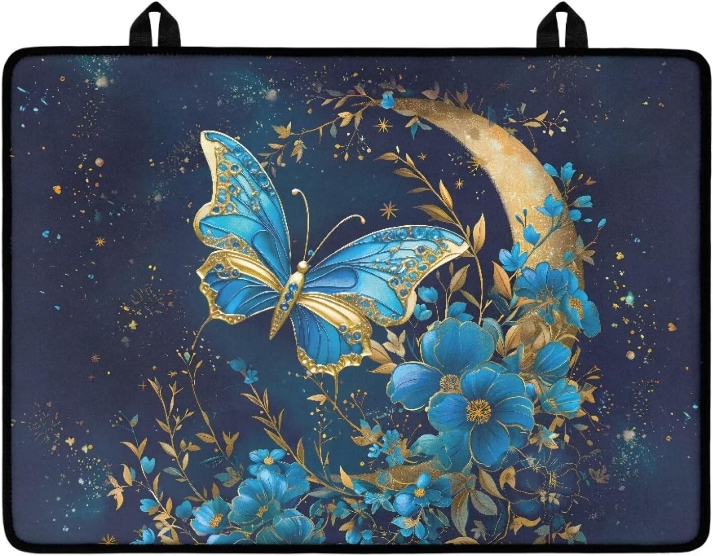 Babrukda Purple Flowering Shrubs Stove Cover for Electric Stove Top Fashion Stove Cover with Hanging Loops Foldable Cooktop Cover Kitchen Accessories Heat Resistant Countertop Protector Gifts