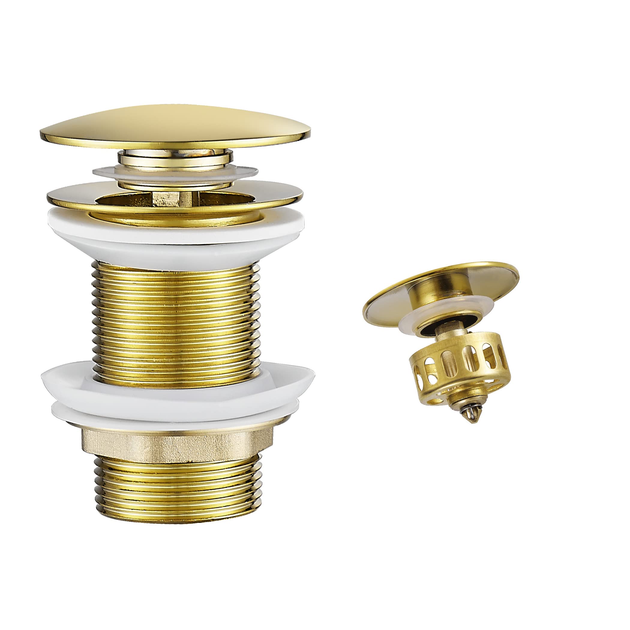 Buy WOMAO Gold Drain Fitting Sink PopUp Drain Valve with Strainer