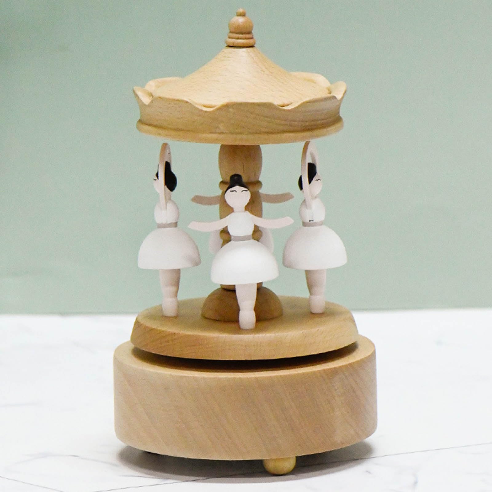 Carillon in legno con carillon a forma di ballerina, per bambini e adulti, regalo creativo di compleanno, decorazione per feste di compleanno