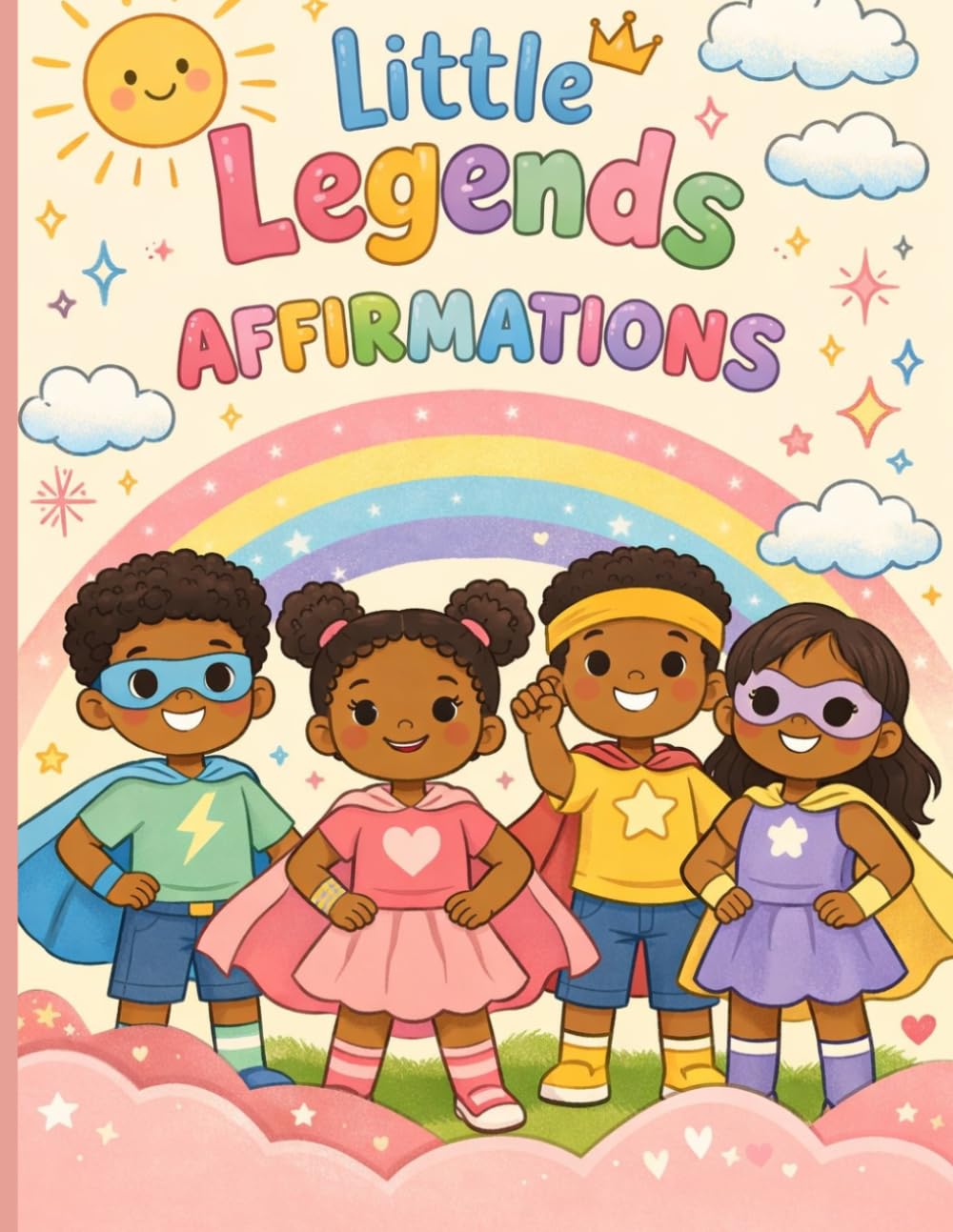 Little Legends Coloring book: Positive Affirmations for Black & Brown Kids