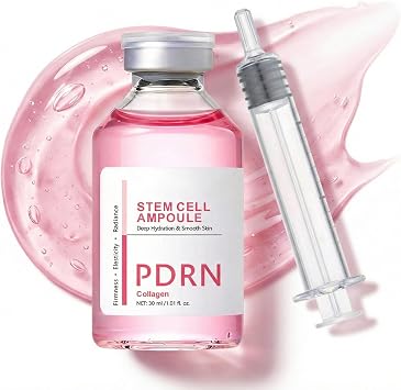 PDRN Serum Korean Stem Cell Ampoule, Salmon DNA Serum Microneedling S-erum, Anti Aging S-erum For Women | Softer, Plumper Skin, Korean Skincare Hydration Micro Infusion System For Face