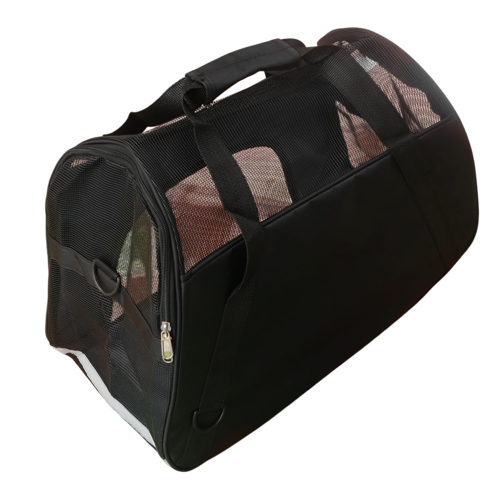 Haustier Reisetasche Tragbare Mesh Tragetasche Für Katzen, Hunde & Welpen, Große Bequeme Atmungsaktive Reisehandtasche Outdoor-lagerung Transport-Black
