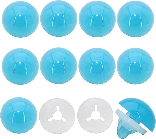 Miniatura 10 de 60 ojos de seguridad y arandelas seguras para ganchillo Amigurumi - Ojos de seguridad de plástico grandes de 0.945 in, ojos de seguridad de