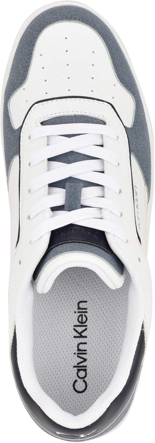 Calvin Klein Men's Landy Sneaker, Stone/Blue 450, 11 - Image 2