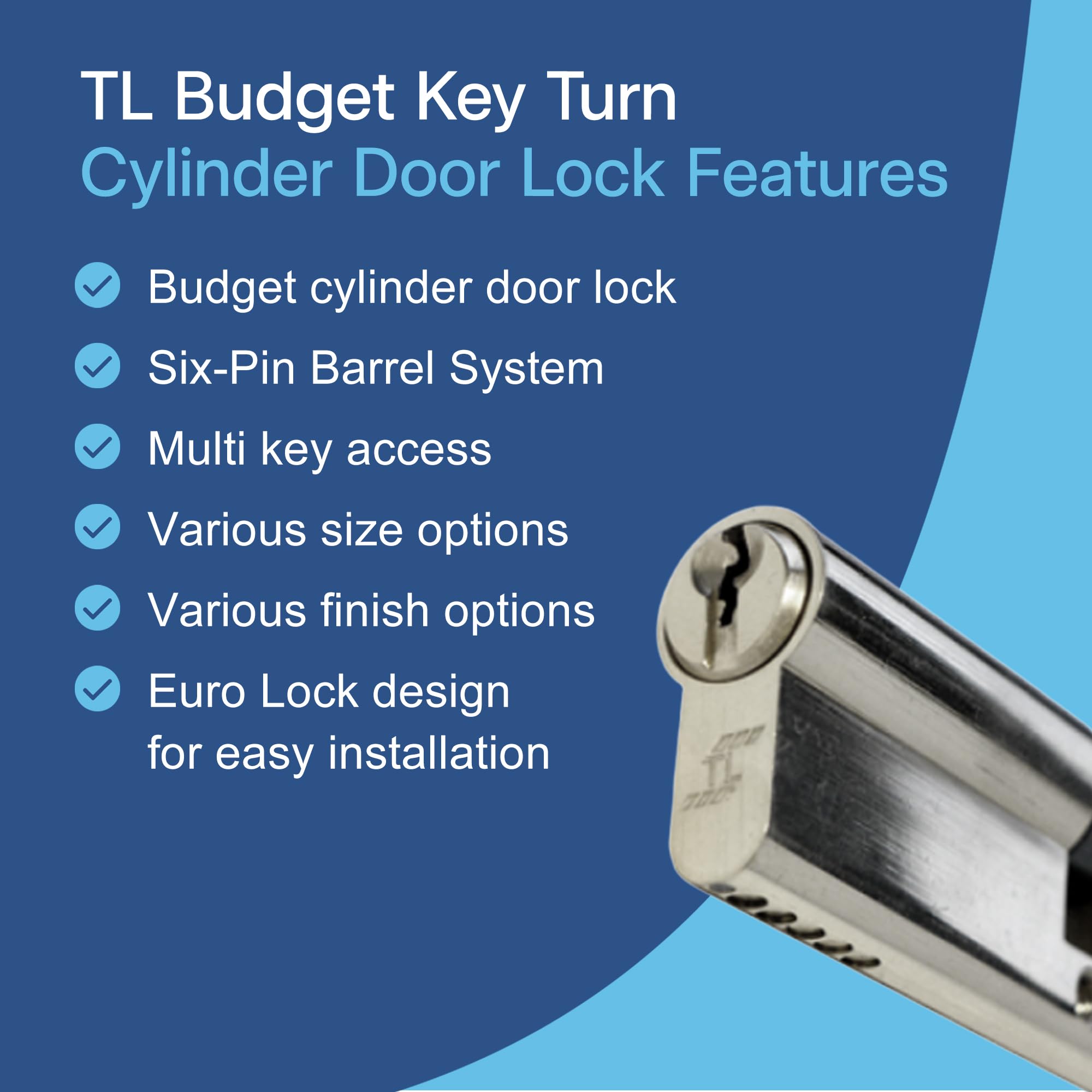 Cylindre De Serrure Euro à Pouce, Cylindre De Serrure De Porte Biaisée