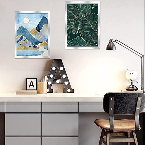 Miniatura 10 de keibiubu Marco de fotos dorado de 9 x 11 pulgadas para póster de fotos, lienzo, certificado, exhibición de documentos, horizontal o verticalmente,