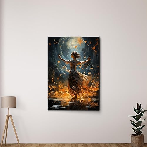 Yoga Wall Art, Canvas Prints Yoga Meditation Studio Room Decorations Tie Dye Hippie Psychedelic Poster with Frame Meditating Peace Wall Art Hanging