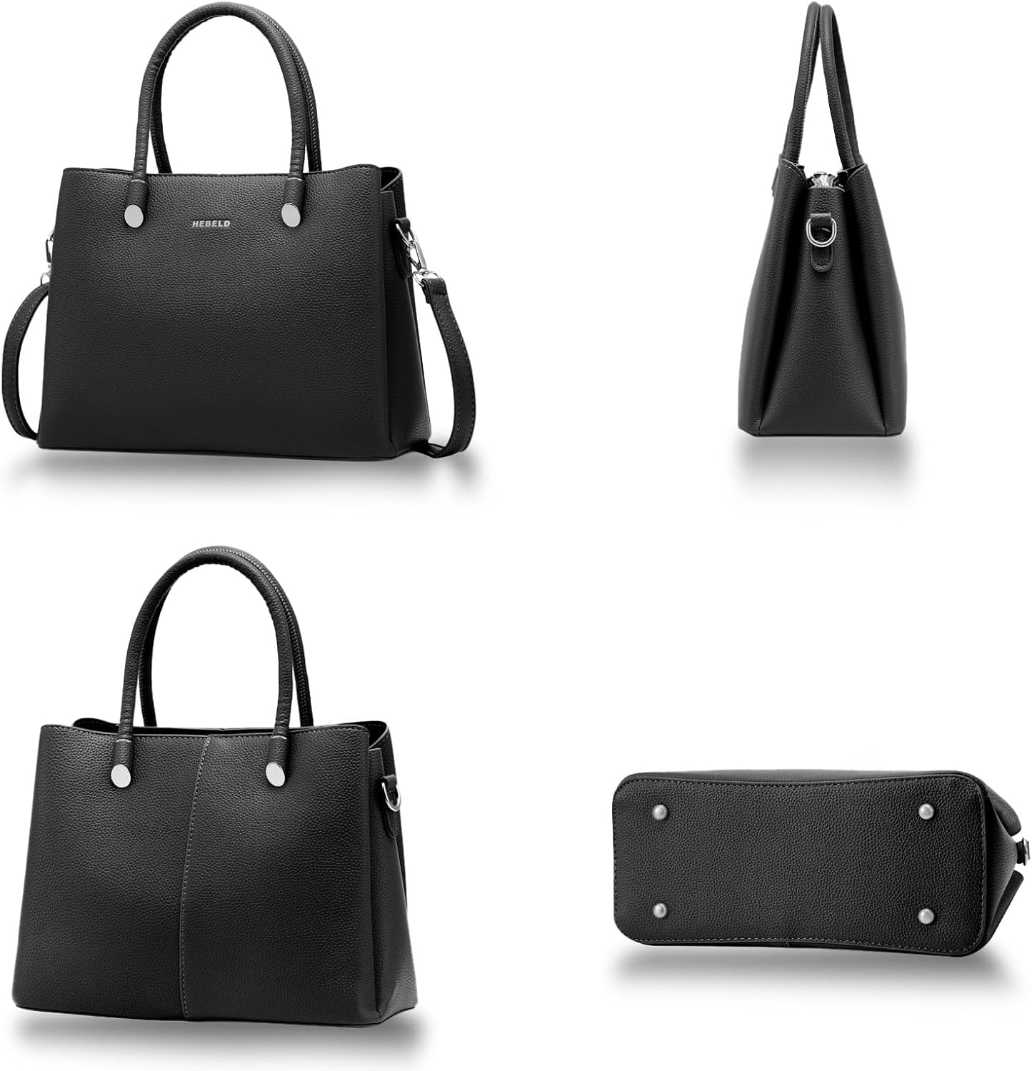 Women's Top-Handle Handbags PU Leather Satchel Handbag with Detachable Shoulder Strap for Casual, Work, Traveling