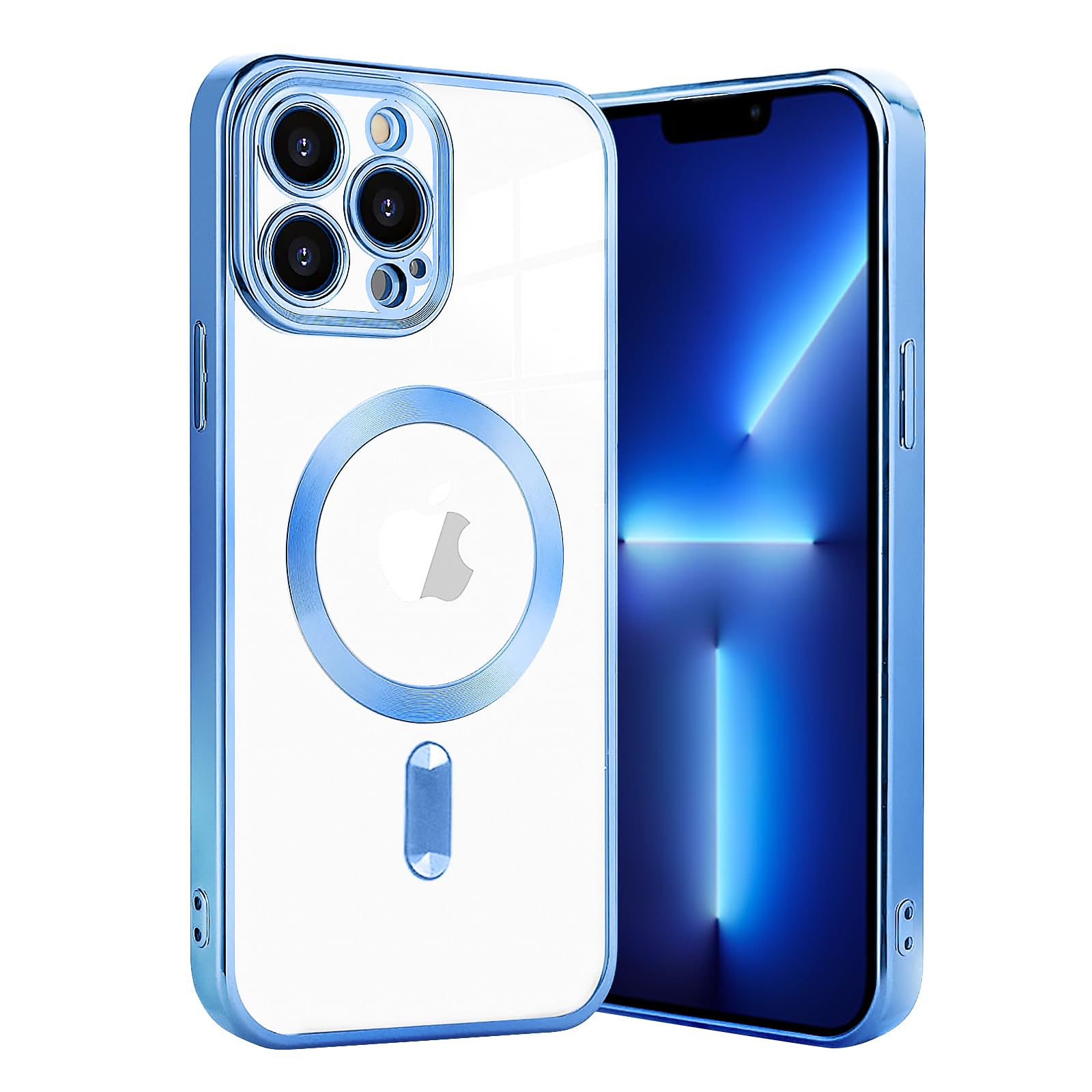 Cover Magnetica per iPhone 11 Pro Max, Compatibile con MagSafe, Ricarica Wireless Custodia per Telefono Anti-ingiallimento, Militare Antiurto Protezione, Custodia Sottile per iPhone 11 Pro Max, Blu