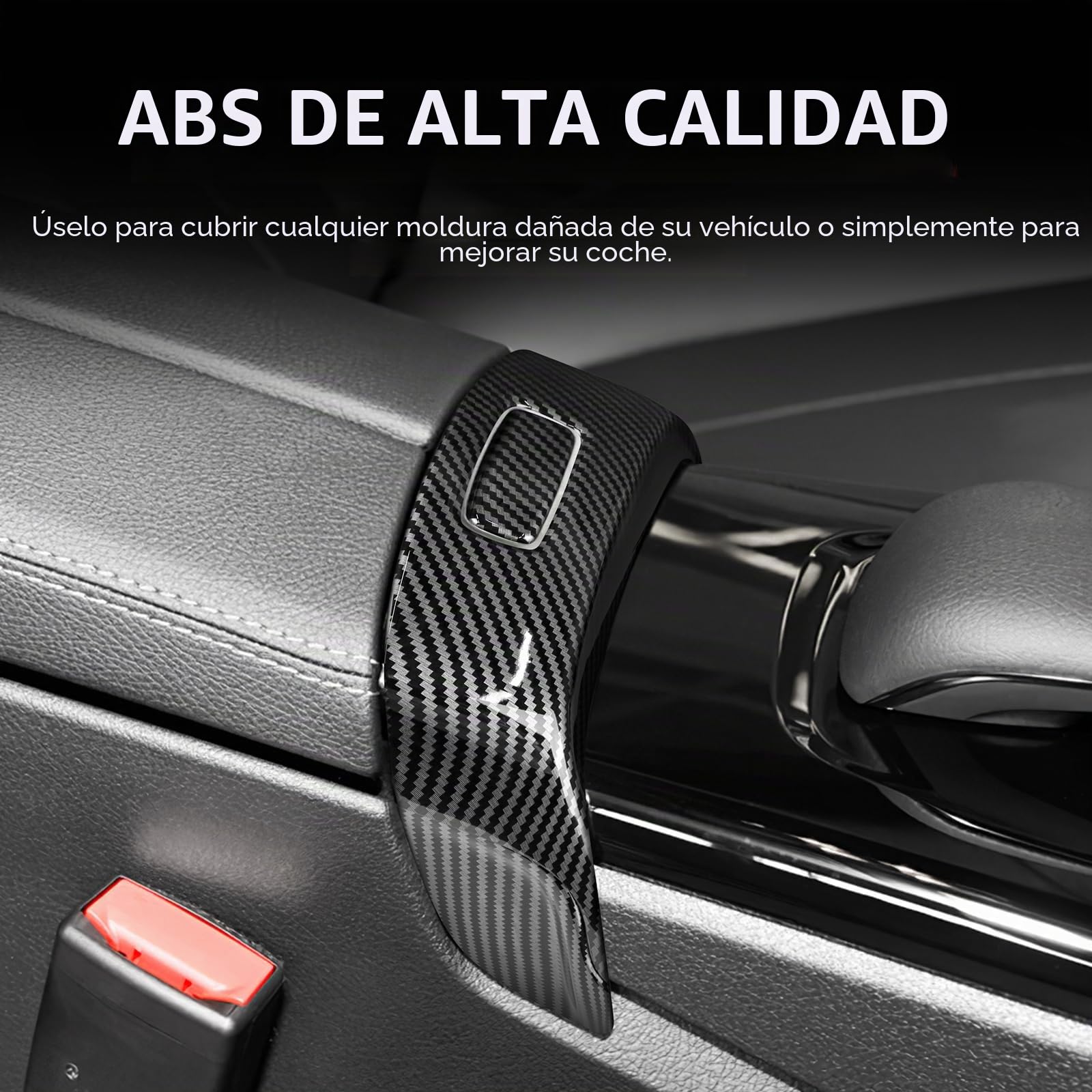 KUNGKIC ABS Auto Control Central Reposabrazos Caja Marco Pegatinas Decorativas Compatible con Mercedes Benz A B CLA GLB GLA Clase W177 W247 C118 X247 H247 2020-2022 Accesorios Fibra de Carbono