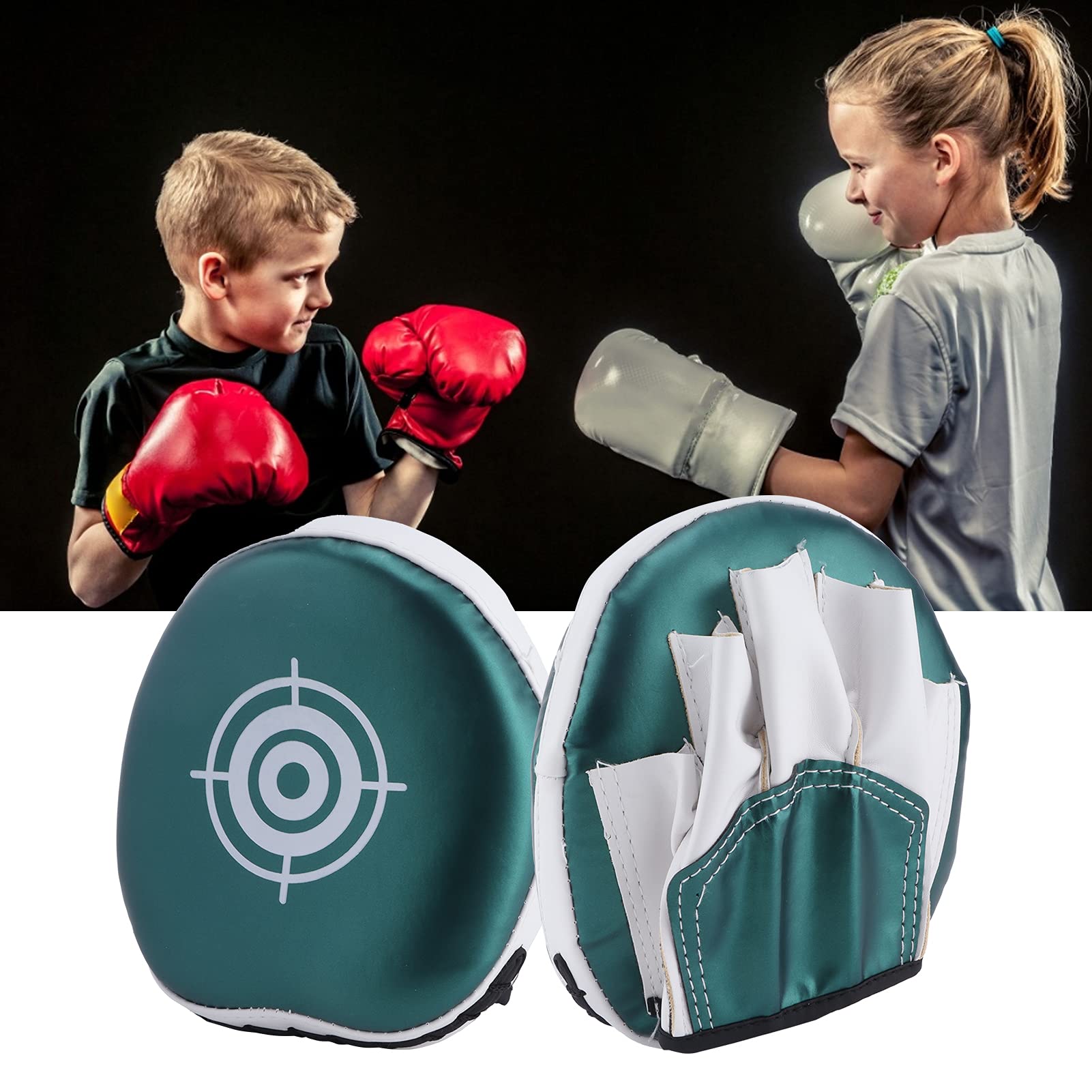 Cocoarm Handpratzen Kickboxen Boxen Pratzen für das Target Sparring Training Kinder Mini für Thaiboxen Taekwondo Karate MMA(Grün)