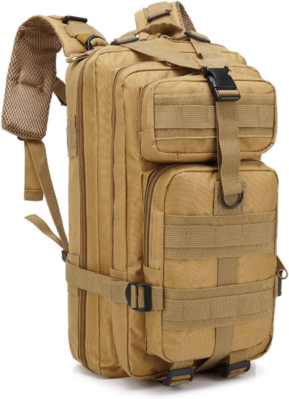 ROSMALL Hiking Backpack, Hot Sale Men Outdoor Military Army 3p Tactical Backpack Molle Camping Hiking Trekking Sport Camouflage Backpack (Color : Brown)