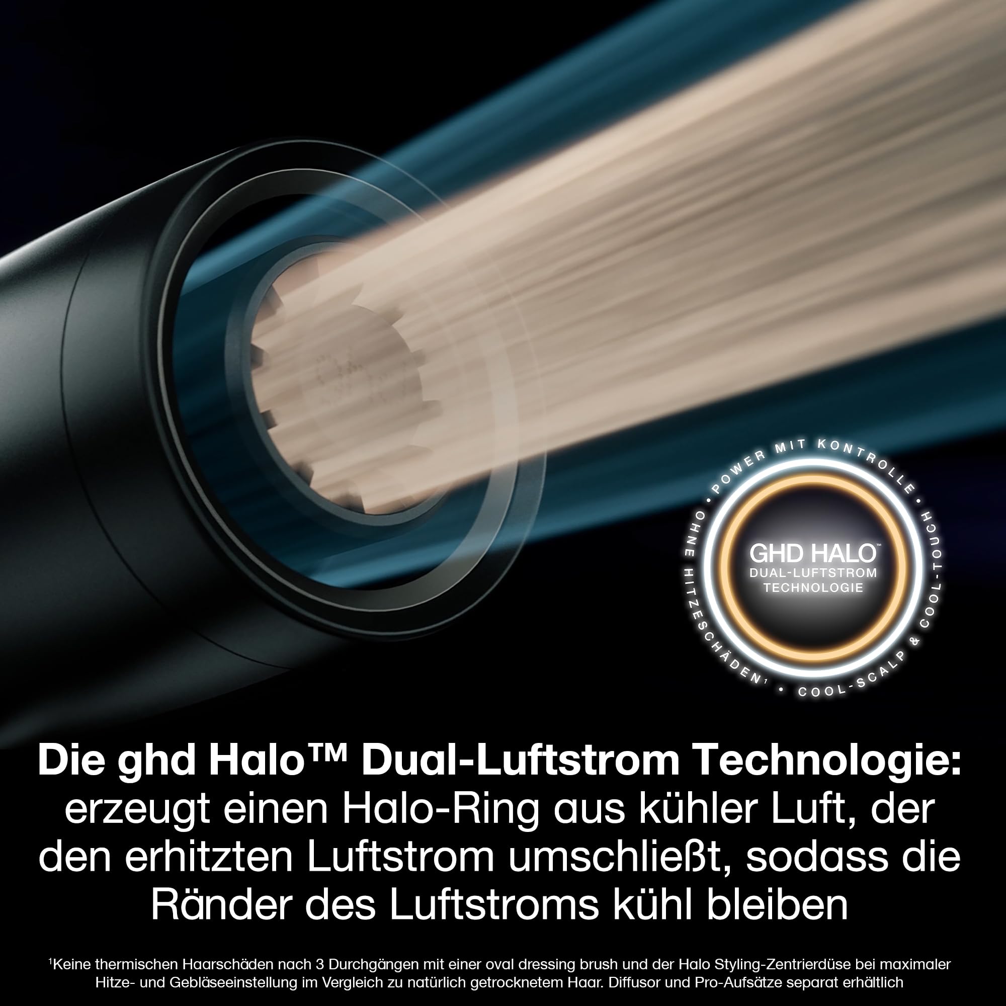 ghd speed Föhn: Profi-Haartrockner für ultra-schnelles Trocknen, Anti Frizz | Premium Haartrockner, Halo Dual-Luftstrom Technologie, Power mit Kontrolle, Cool-Touch & Cool-Scalp Gefühl, ohne Hitzeschäden