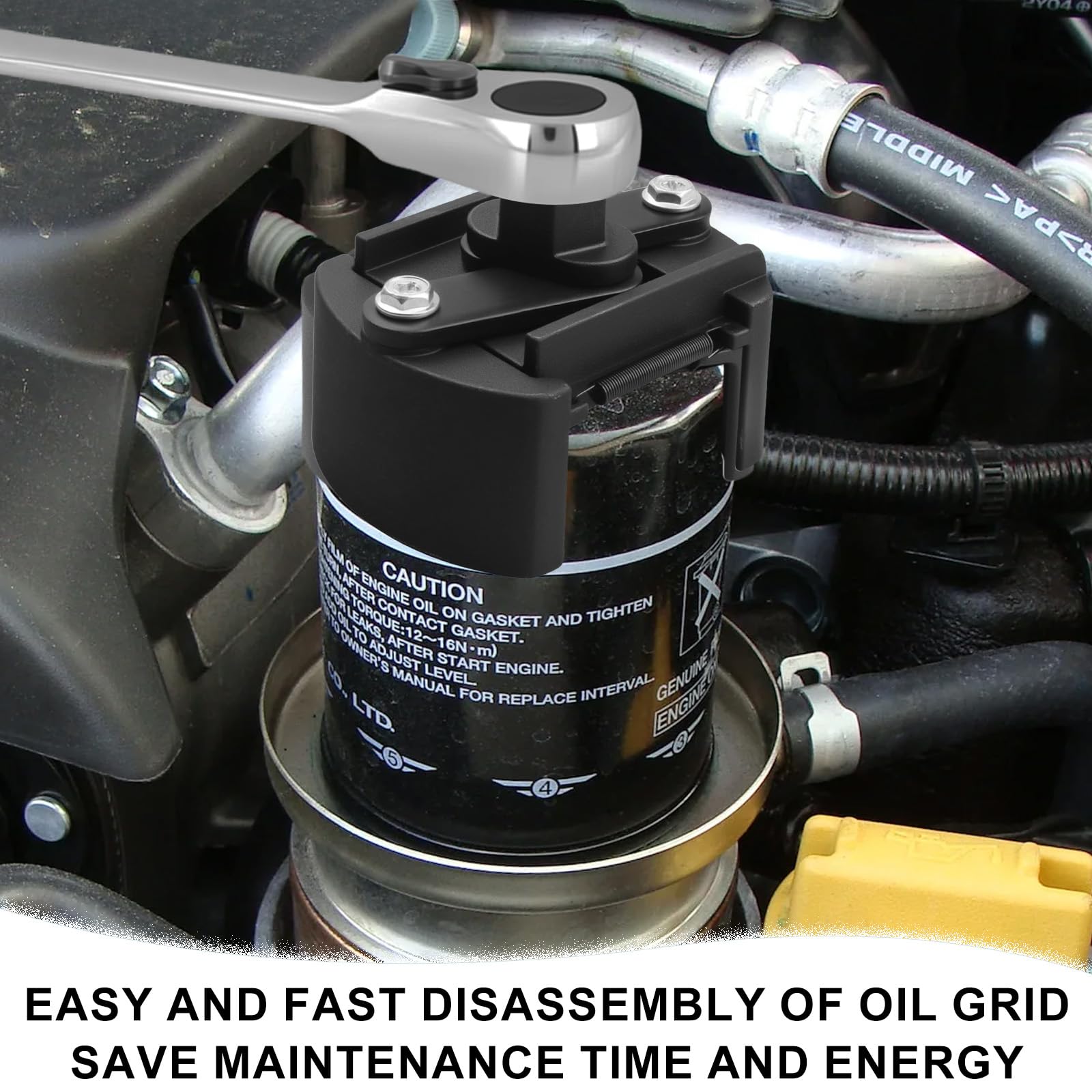 Chiave Filtro Olio Regolabile 60-80mm - Per Rimozione Filtri Olio - Foto 5