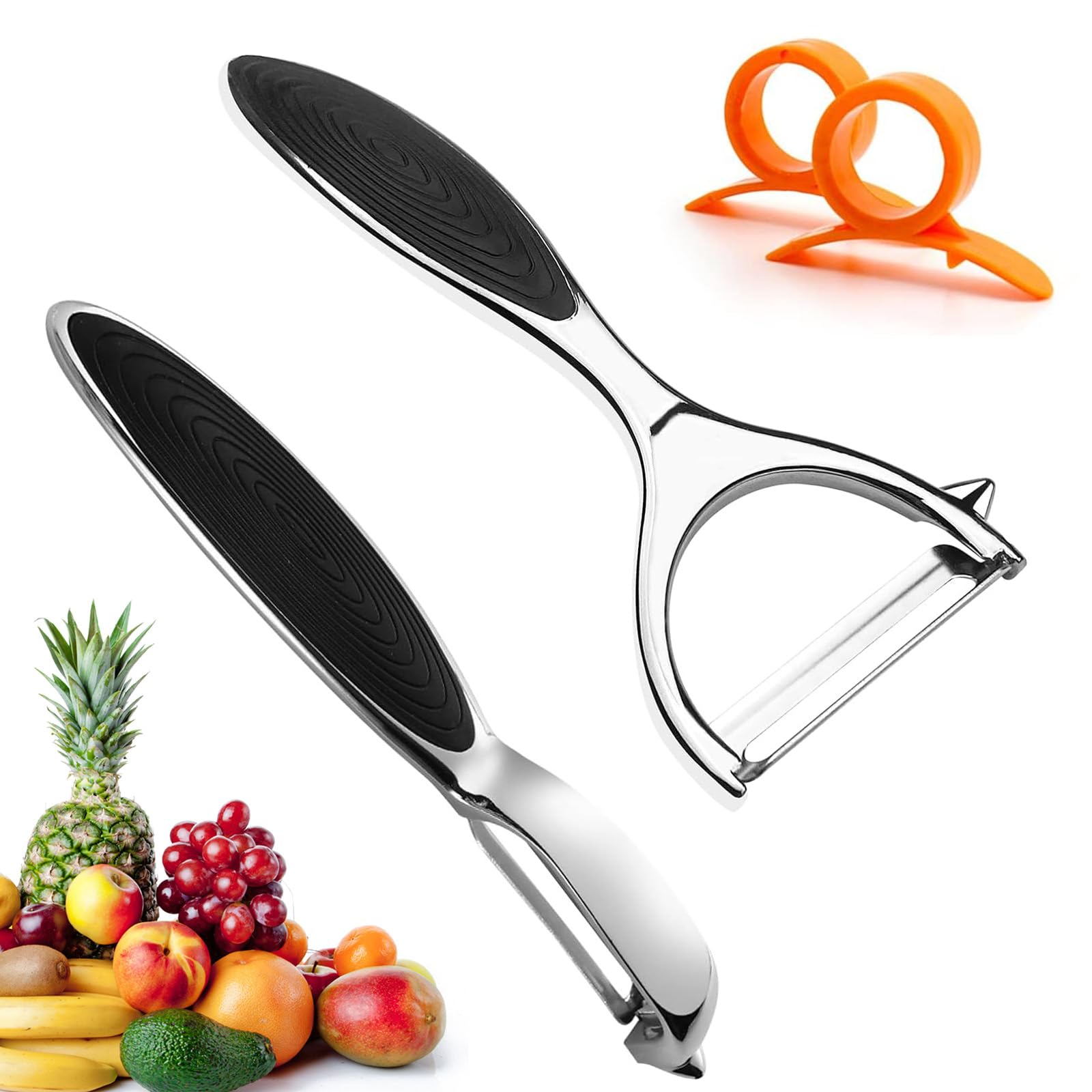 Euqvunn 2Pcs Pelapatate, Pelapatate Professionale, Pela Patate in Acciaio Inox, Pela Carote Universale Verdure Pela Verdure per Pelare Patate Carote V | Leroy Merlin
