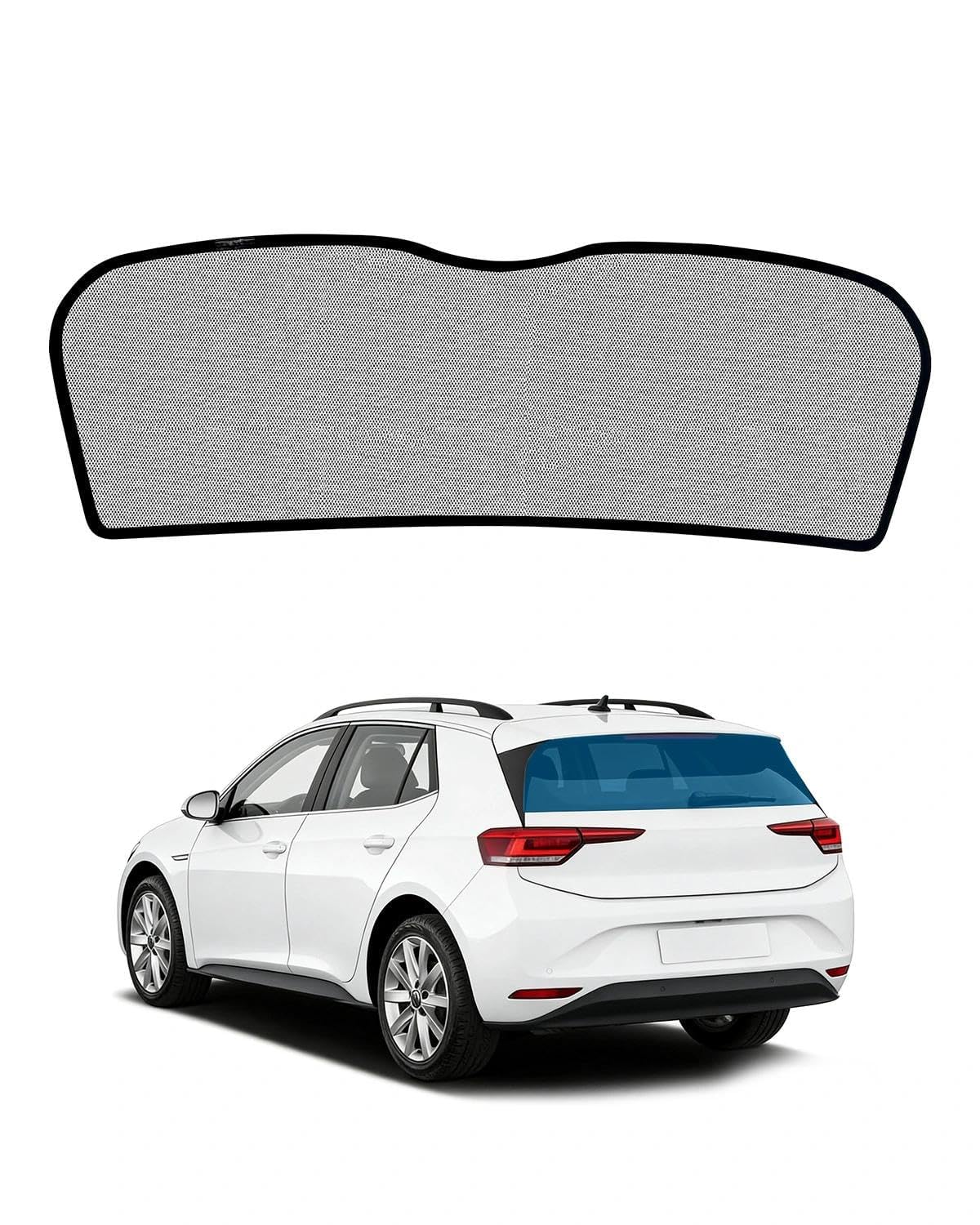 Parasol de coche para VW ID.3 (2019-2026) – Parasol transpirable para luna trasera con eficaz protección UV y calor | Ideal para familias, camping y viajes