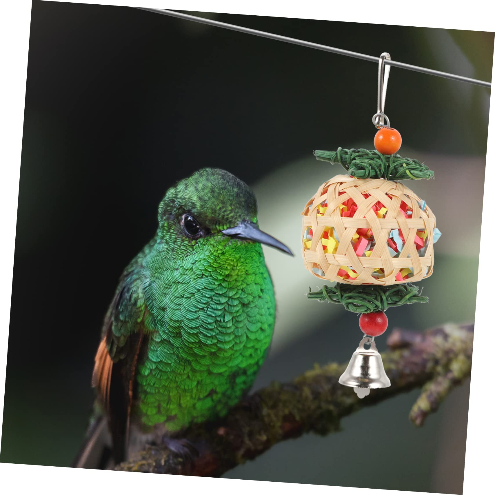 VANZACK 9stücke Vogelspielzeug Für Käfige Bunte Kletter Und Kauspielzeuge Naturmaterialien Für Papageien Und Sittiche Dekoratives Zubehör Für Spaß Und Im Vogelkäfig