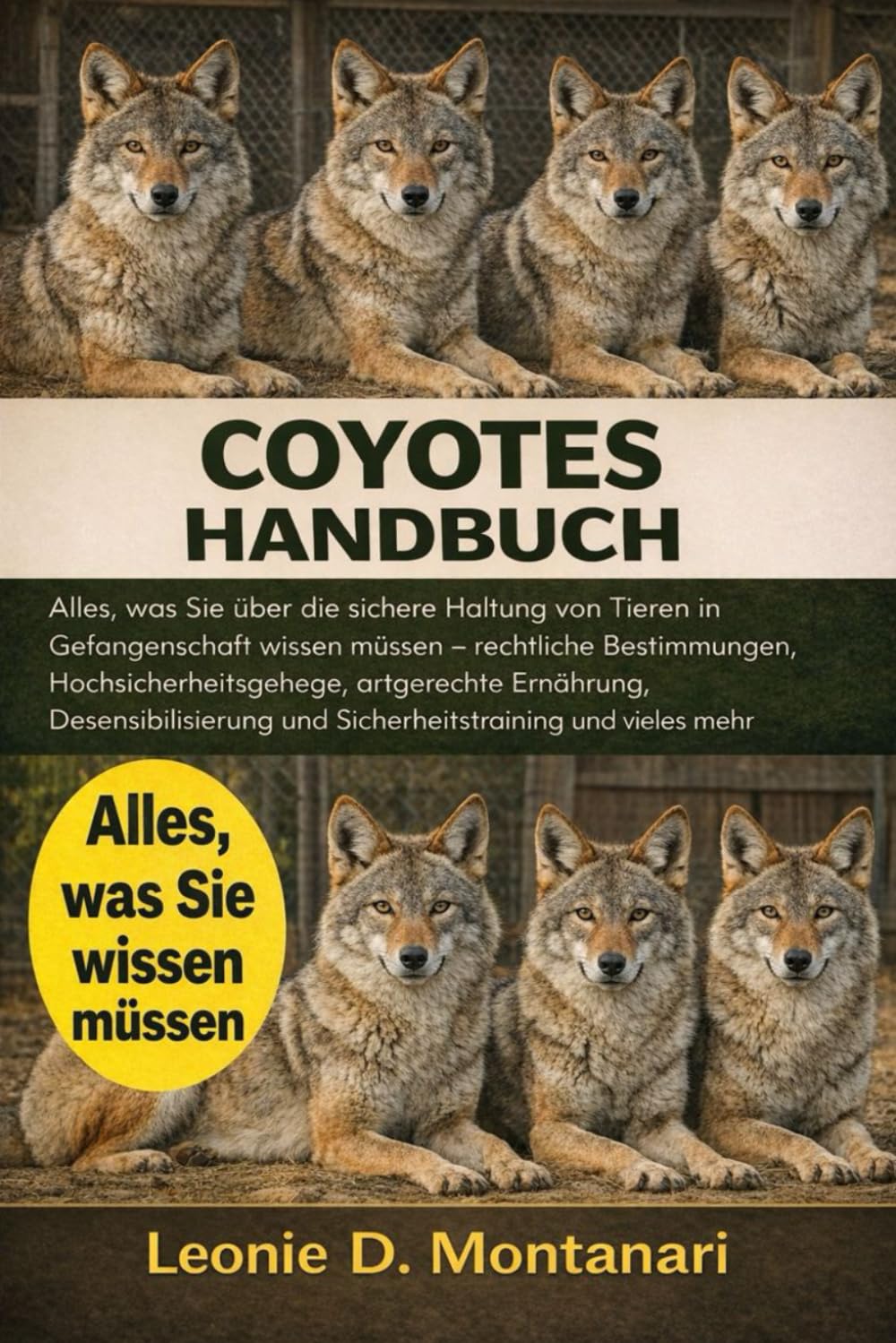 COYOTES HANDBUCH: Alles, was Sie über die sichere Haltung von Tieren in Gefangenschaft wissen müssen – rechtliche Bestimmungen, Hochsicherheitsgehege, ... und Sicherheitstraining und vieles mehr