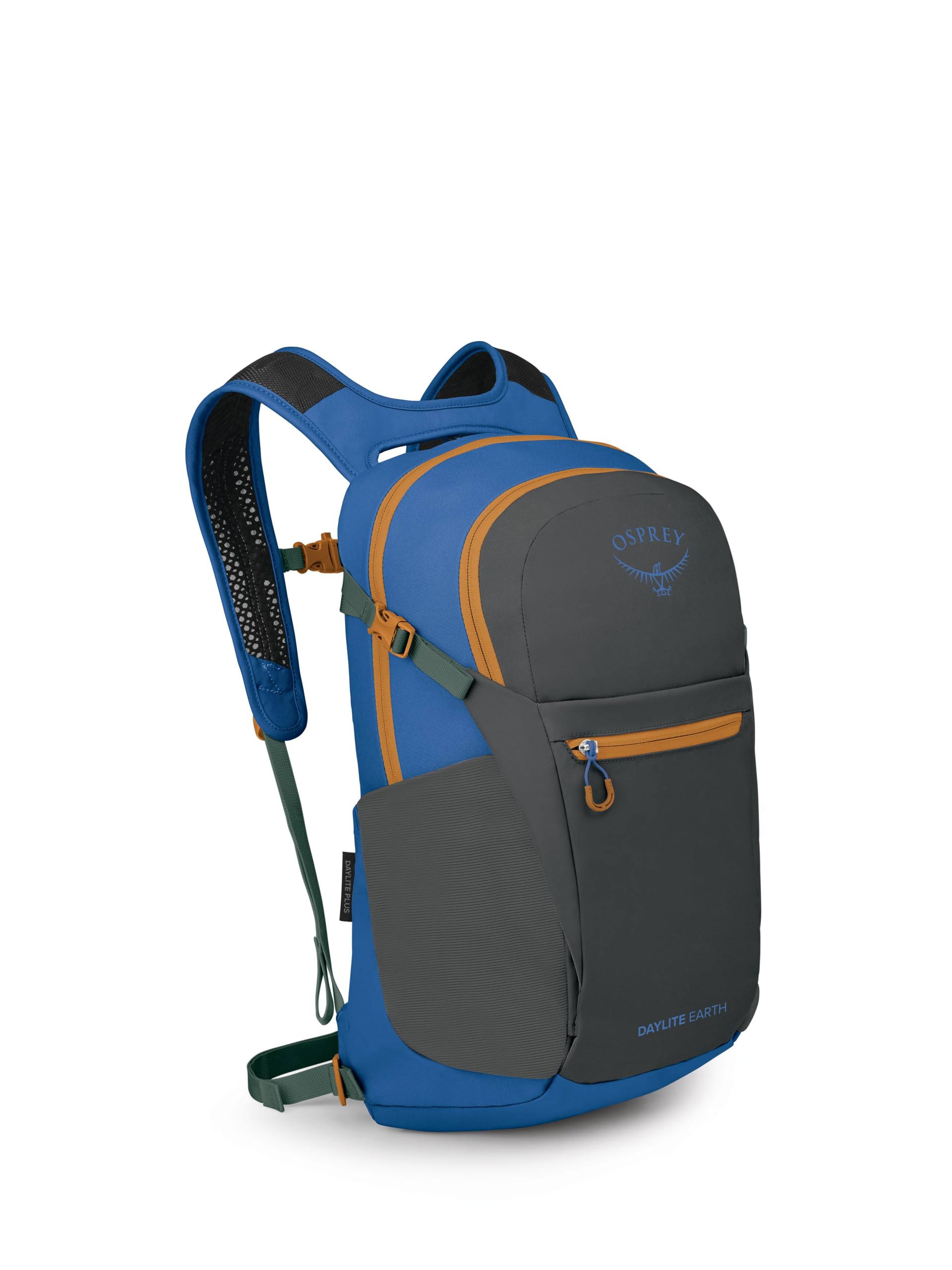 Osprey Daylite Plus Earth Commuter Backpack for Men and Women, Dark Charcoal/Blue Flame