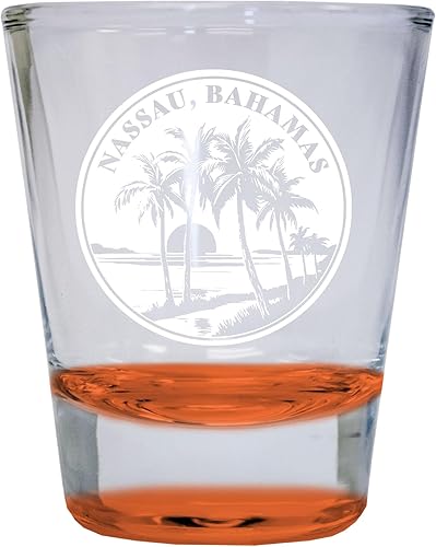 Miniatura 10 de R and R Imports Nassau the Bahamas Souvenir - Vaso de chupito grabado de 1.5 onzas, redondo, color verde, unidad individual