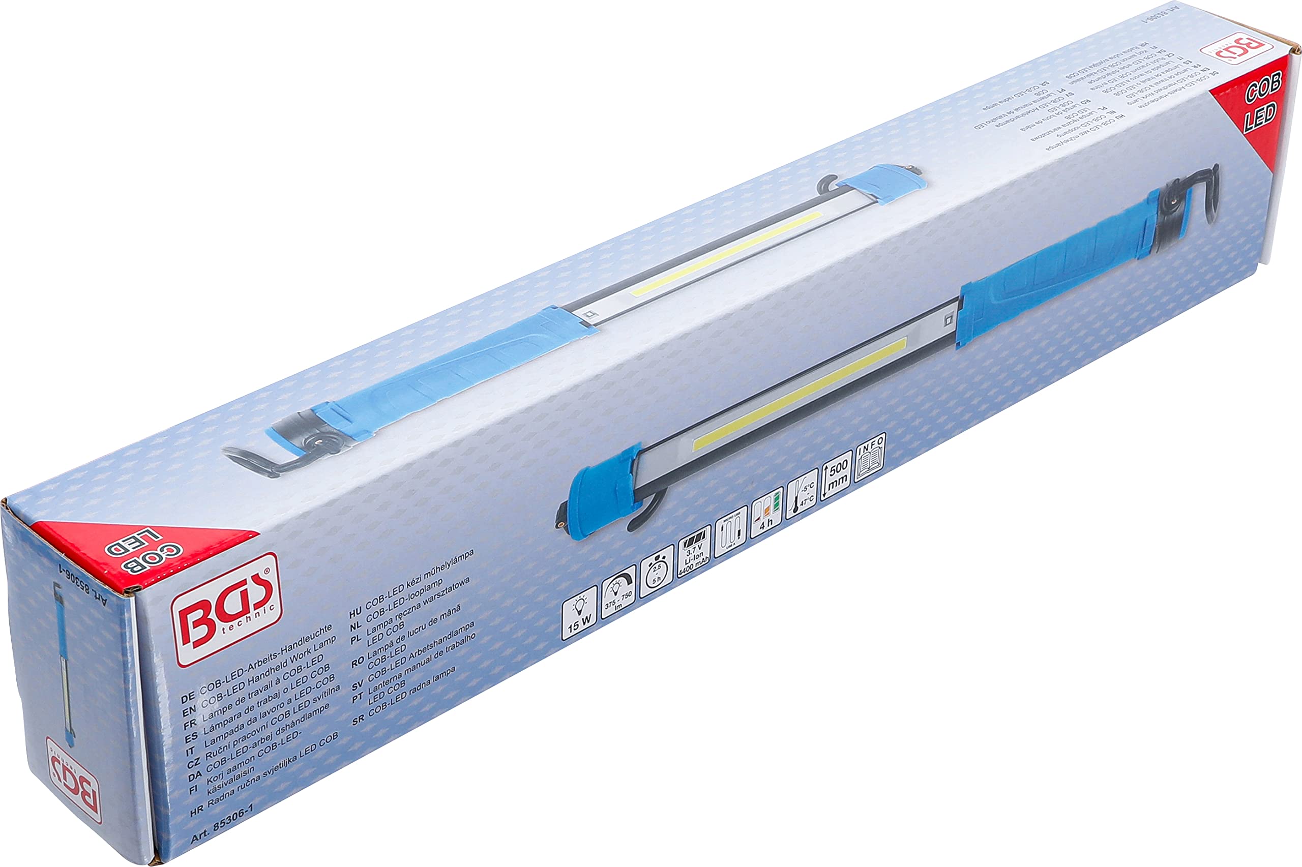 BGS 85306-1 | Lampa ręczna warsztatowa LED COB | z haczykiem | do BGS 85306