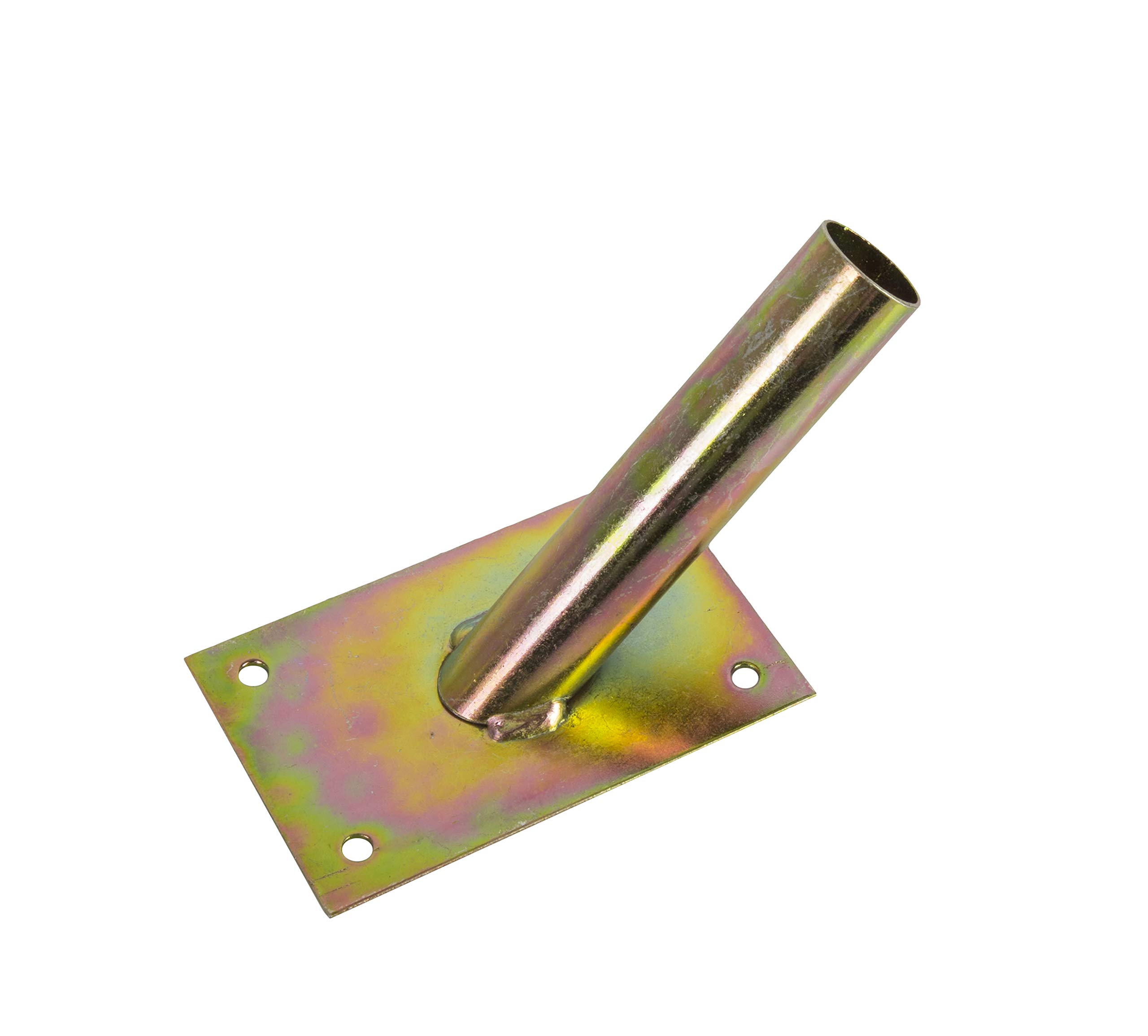 ADGO Flag Holder Screw-On Flag Pole Handle Wall Mount Hot-Dip Galvanised Gold (Single)