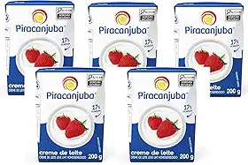 kit 5 Piracanjuba Creme de Leite, 200g,