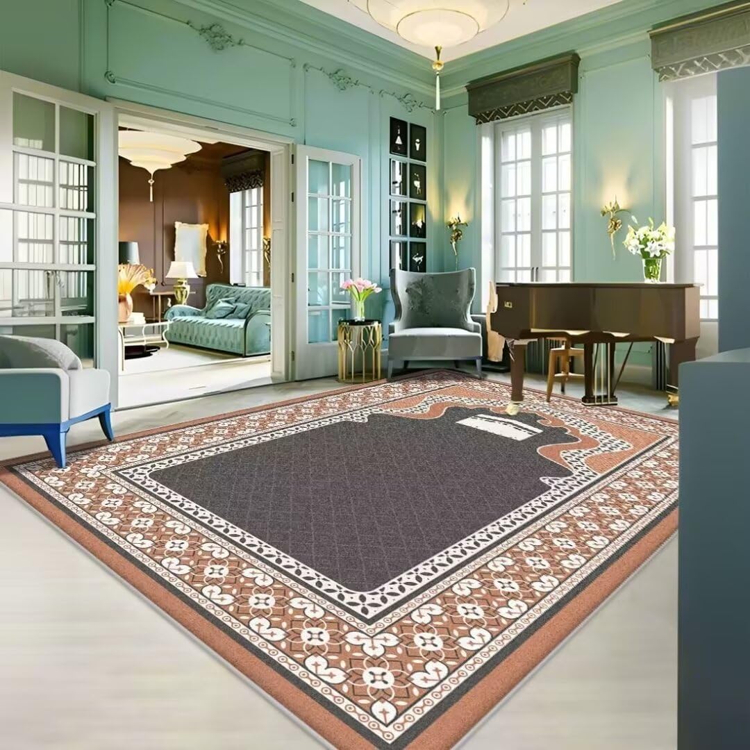 Tapis de salon moderne tapis d'extérieur rose 120x160 lavable camping et maison