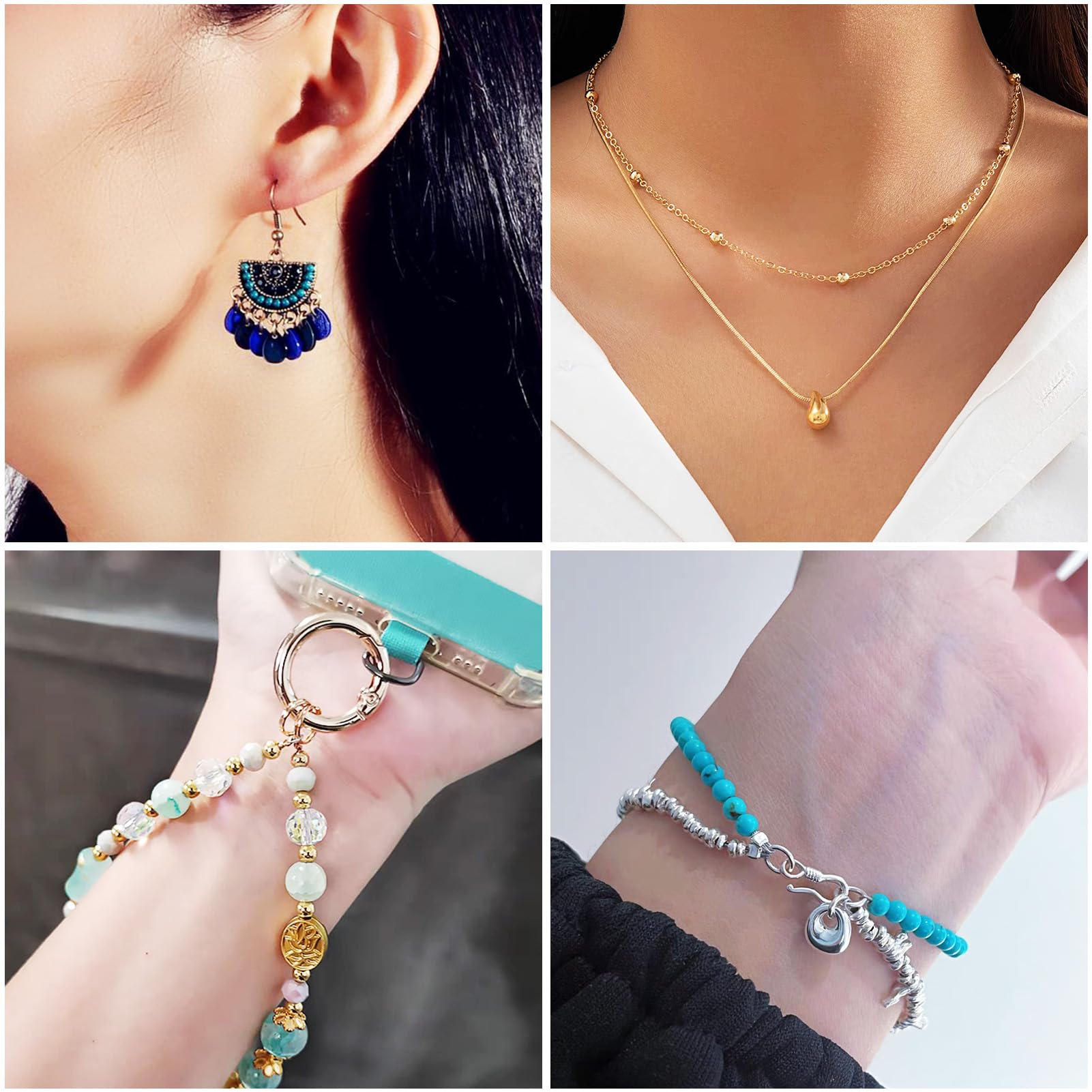 Arricraft – 200 Calotte Per Perline In Ottone – 6mm, Foro 1mm – Colori Oro E Argento – Per Gioielli Fai Da Te - 3
