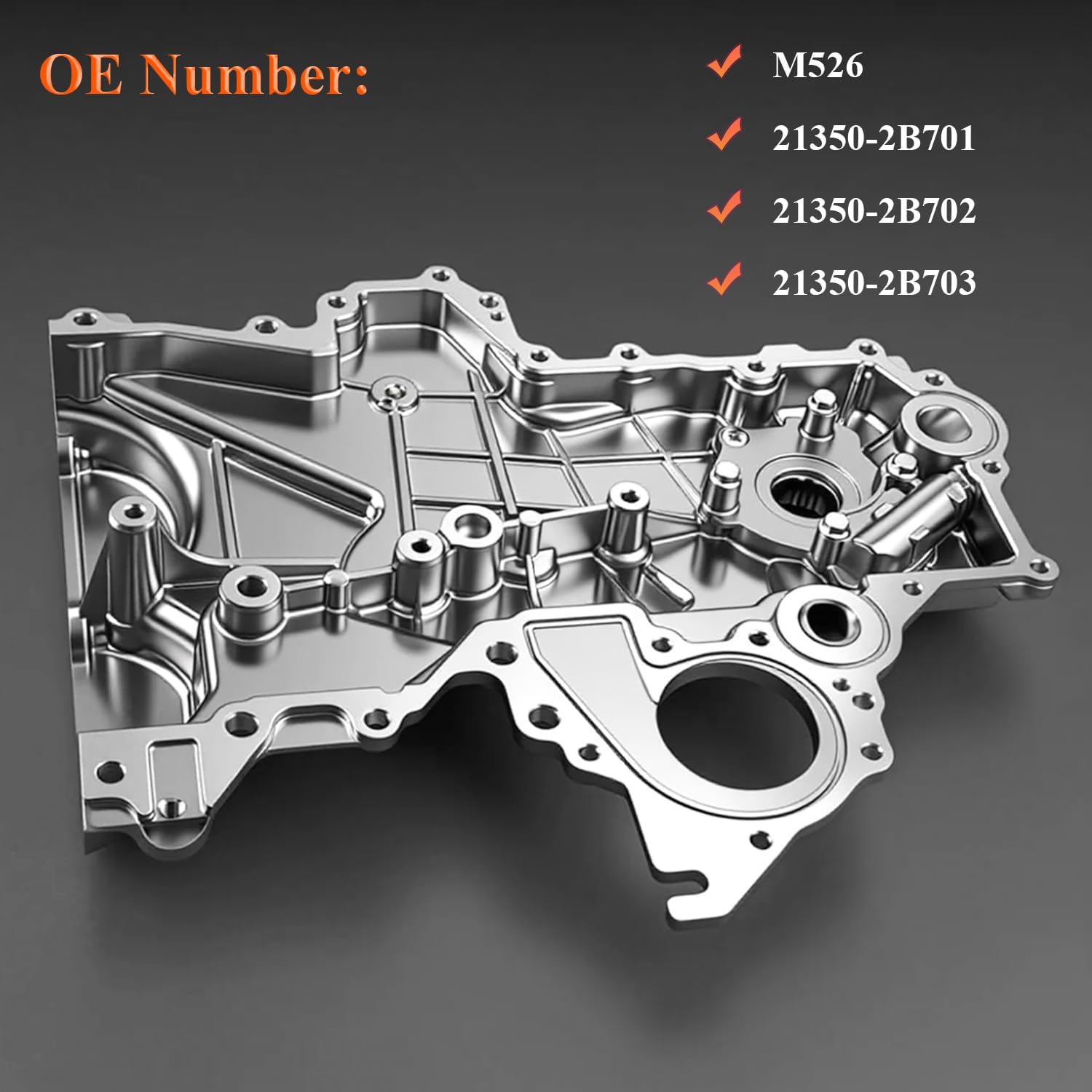 M526 High Volume Oil Pump Fit for Hyundai Veloster 12-21, Kia Forte5 14-18, Kia Optima 16-20, Kia Rio 12-20, Kia Soul 12-21, Engine Oil Pump Replace OE# 21350-2B701 21350-2B702 21350-2B703