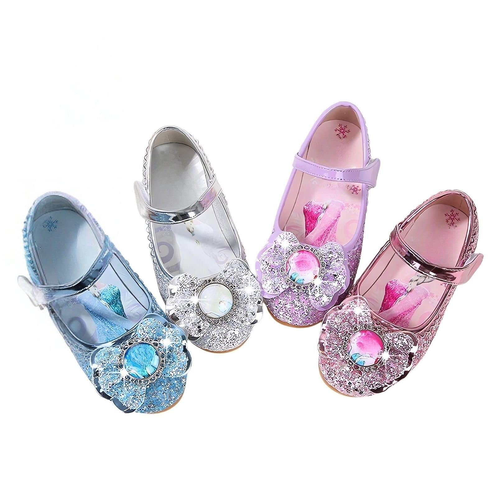Chaussures Princesse Elsa Filles Baskets Paillettes Enfants Costume Fête Cosplay Mariage