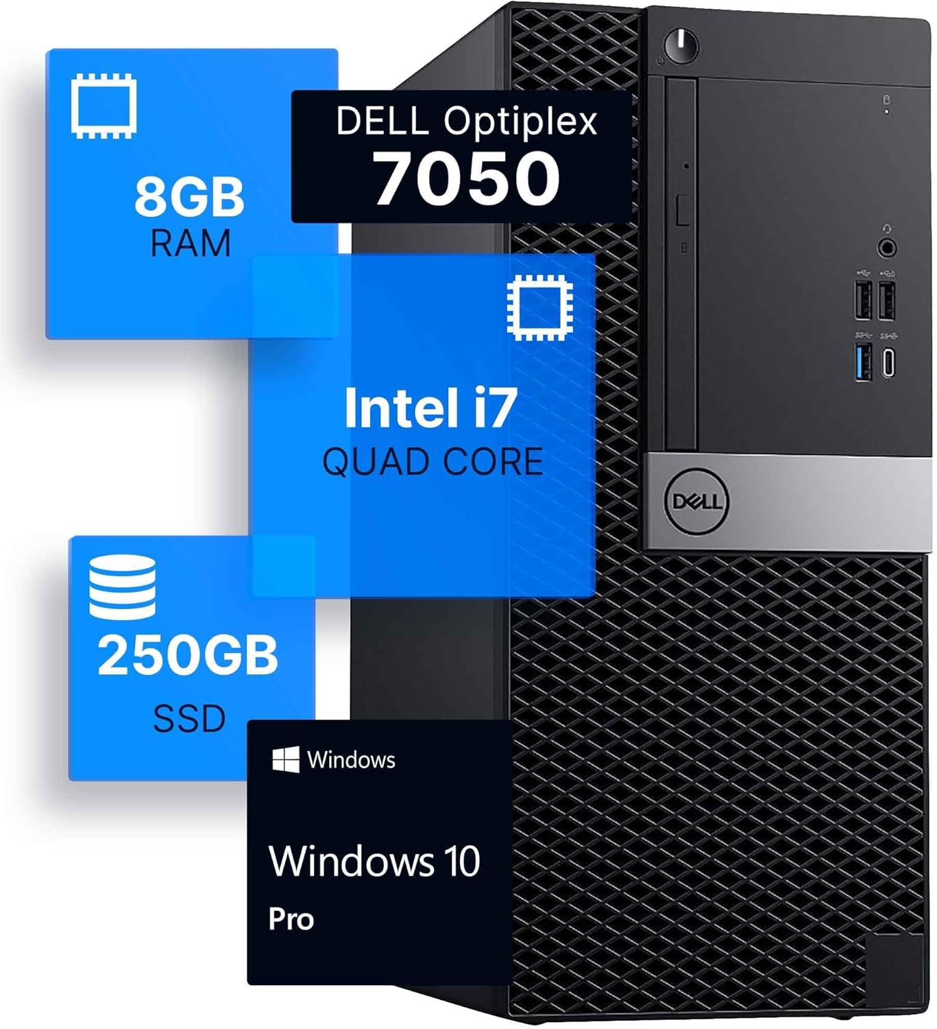 Dell Optiplex 7050 Tower Desktop Computer Intel i77500