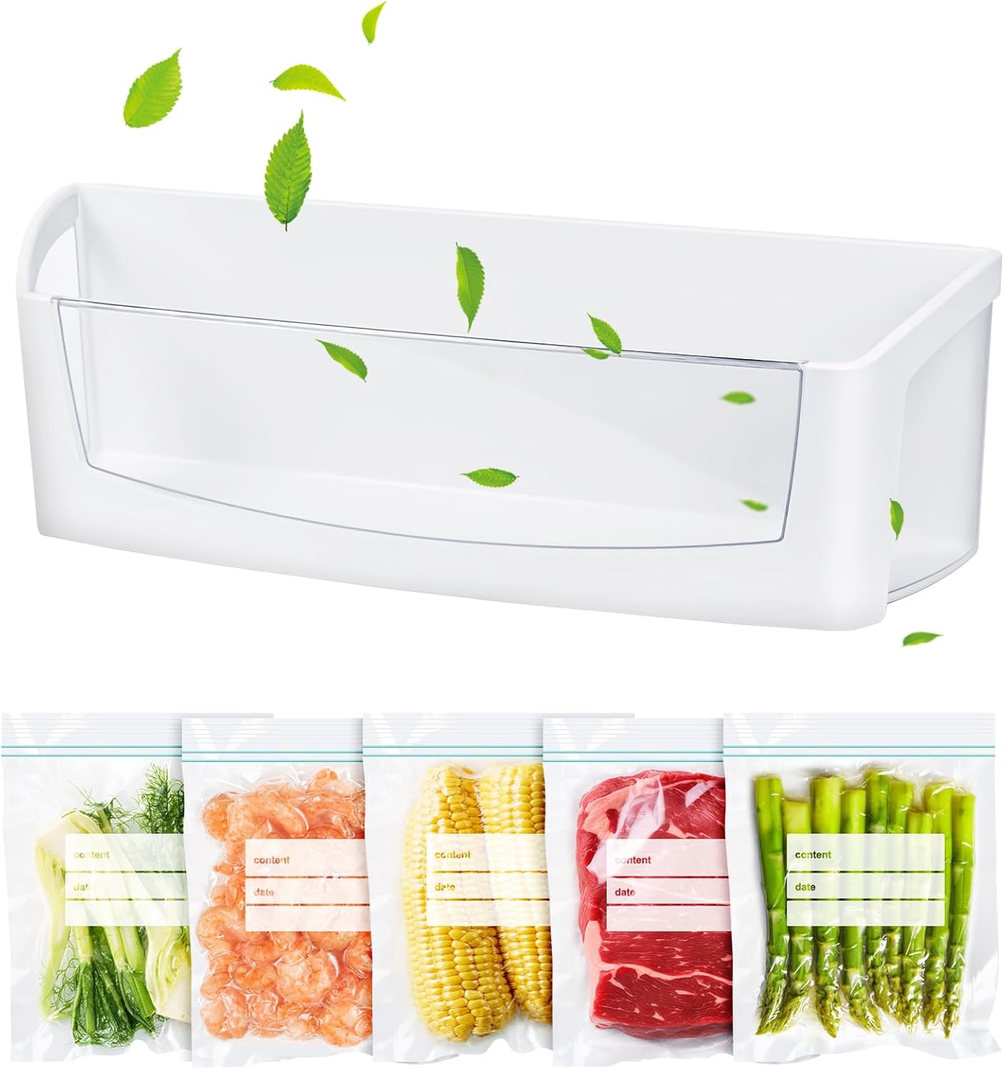 UPGRADED WPW10212139 W10212139 Refrigerator Door Shelf Bin Replacement Compatible with Whirlpool, Maytag, Amana, KitchenAid Refrigerator Parts W10212139N AP6017170 PS11750465 1547748 Left Door Bin