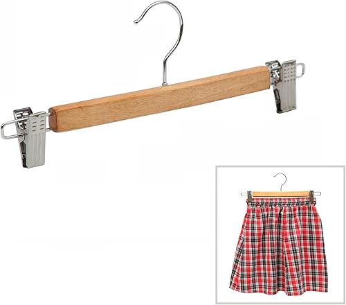 Percha de madera para pantalones, juego de 12 piezas, color Nnn