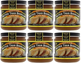 Better Than Bouillon Premium Turkey Base, Made with Roasted Turkey, 38 Servings Per Jar (8 Ounce (Pack of 6))